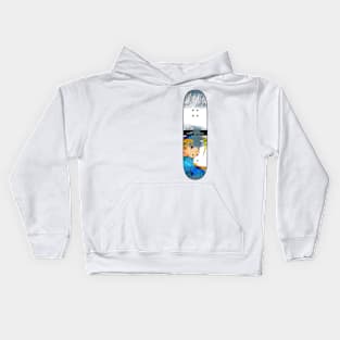 Distressed Skateboard - NC - Cammy Kids Hoodie